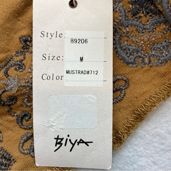 New Johnny Was Biya Boho Embroidered Hooded Cardigan in Taupe  M - Picture 13 of 15